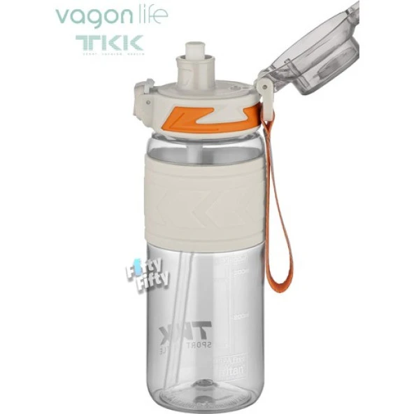 Tkk Su Matarası 600 Ml Beyaz Tk019 - Resim 2