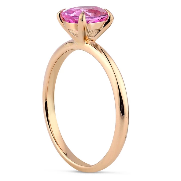 1.34 ct. Pink Topaz Yüzük - Resim 2