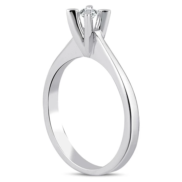 0.12 ct. Pırlanta Tektaş Yüzük - Resim 2