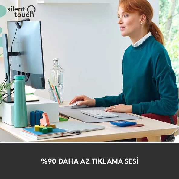 LOGITECH M650 L Kablosuz Optik 4000DPI Beyaz Bluetooth Mouse 910-006238 - Resim 3