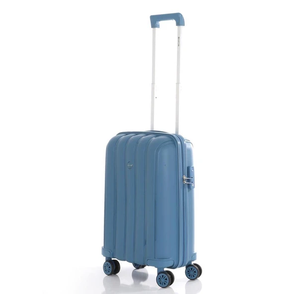 Mçs Valiz 3lü Set Kırılmaz PP Silikon Sky Blue - Resim 7