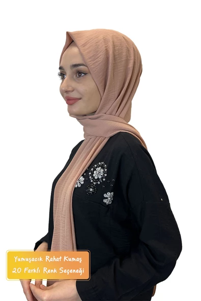 Rahat Kırışmaz Cazz Şal, Yumuşak, Tok Duruşlu Kolay Şal 01000  SOMON ürün görseli 1