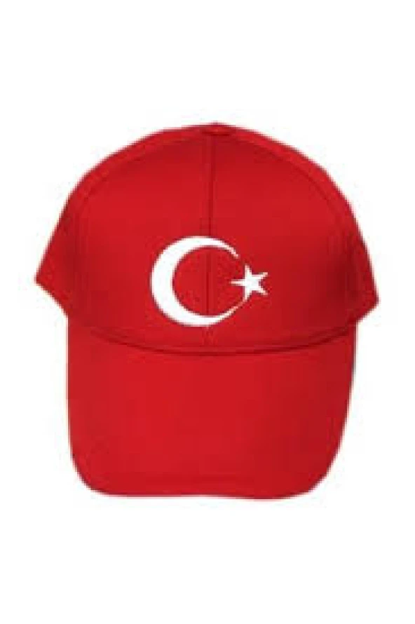 çocuk bayrak şapka ünisex 54 cm ayyıldızlı şapka ayarlanabilir ürün görseli 1