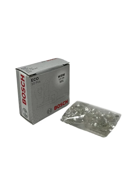 Bosch Eco T10 12V Büyük Dipsiz 5W-5W Gösterge, Park Ampulü 10 Adet ürün görseli 1