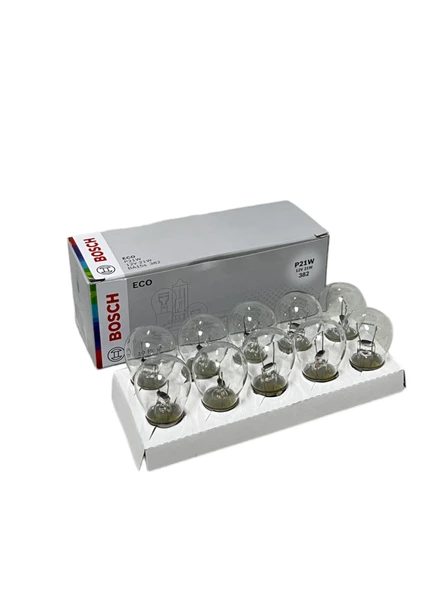Eco 12V 21W 93 BA15S Tek Duy, Düz Tırnak, Sinyal, Fren, Stop, Sis Ampulü 10 Adet ürün görseli 1