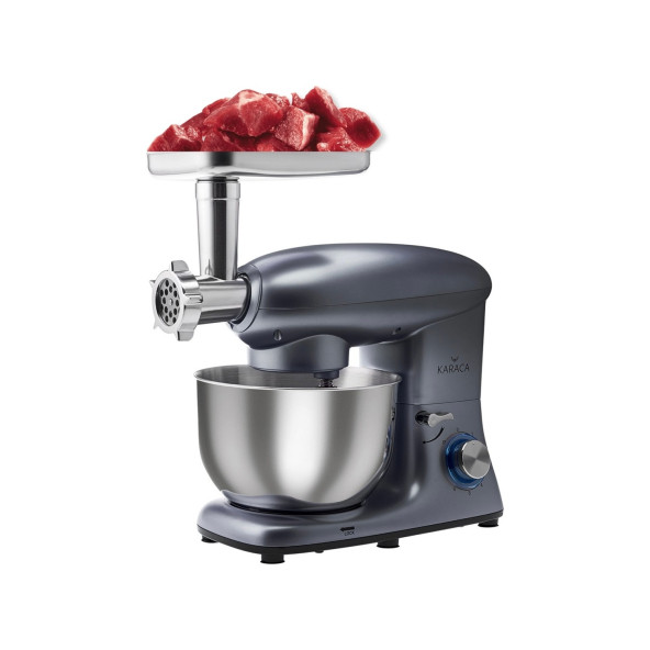 Karaca Kıyma Çekme /Sucuk-Sosis/İçli Köfte Aparatlı Hamur Yoğurma Makinesi 1900W 5,5L ürün görseli 1