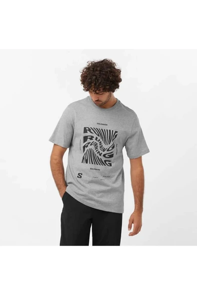 Salomon LC2219000 Running Graphic Ss Tee M Erkek Tişört ürün görseli 1