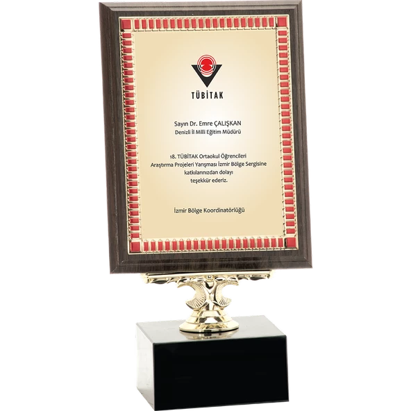 ODAK KUPA - Ahşap Plaketler - PL-054-M B - 15x20 cm ürün görseli 1