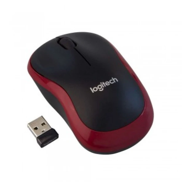 LOGITECH M185 NANO MOUSE KABLSZ BLACK/RED 910-002237 - Resim 2