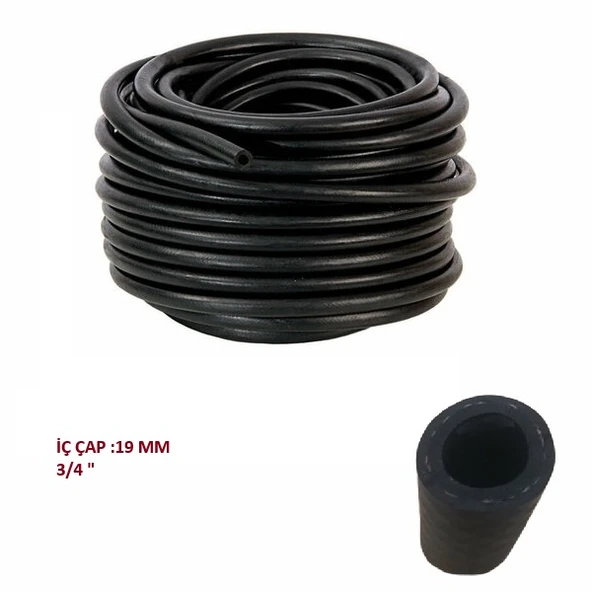 SU HORTUMU 3/4" KAUÇUK BEZLİ İÇ ÇAP: 19 MM ürün görseli 1