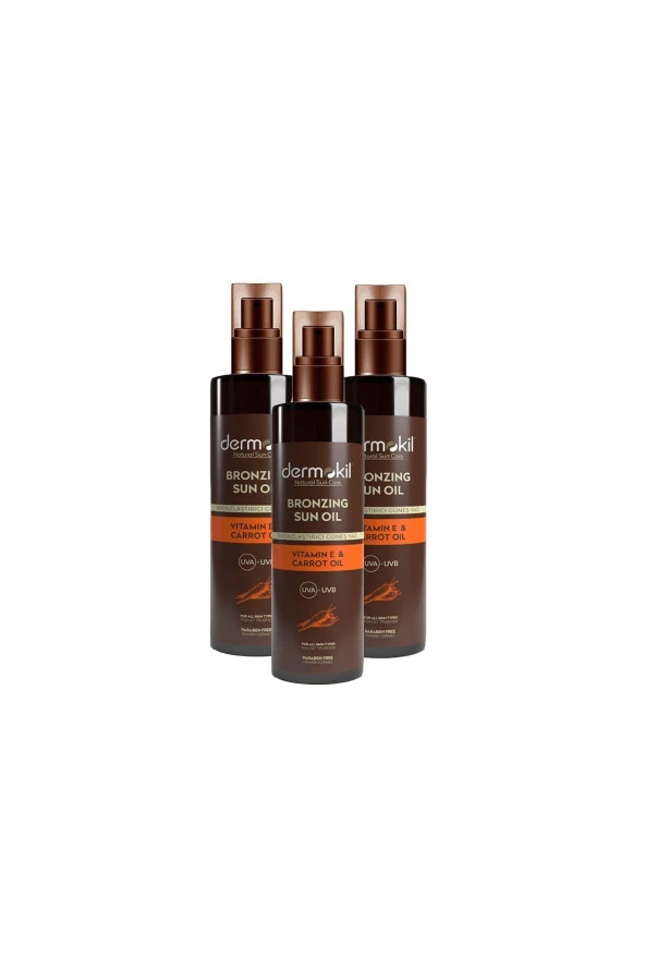 Dermokil Bronzlaştırıcı Güneş Yağı 200 ml x 3 Adet ürün görseli 1