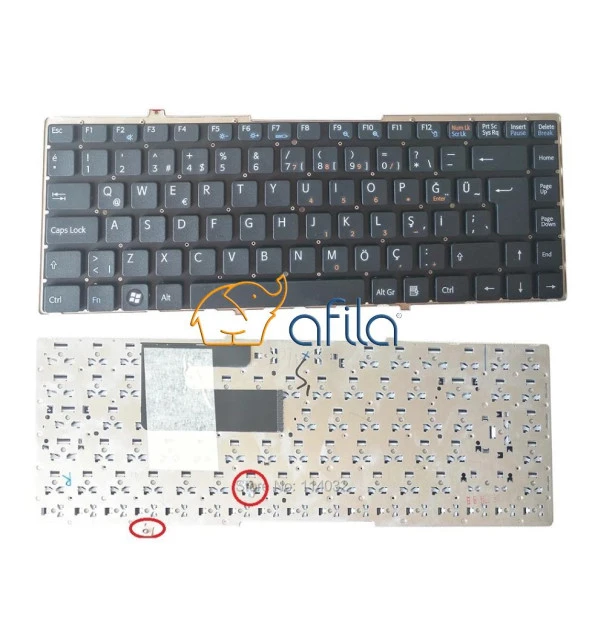 Sony VGN-FW235J/B, VGN-FW235J/H Notebook Klavyesi (Siyah TR) Çerçevesiz ürün görseli 1
