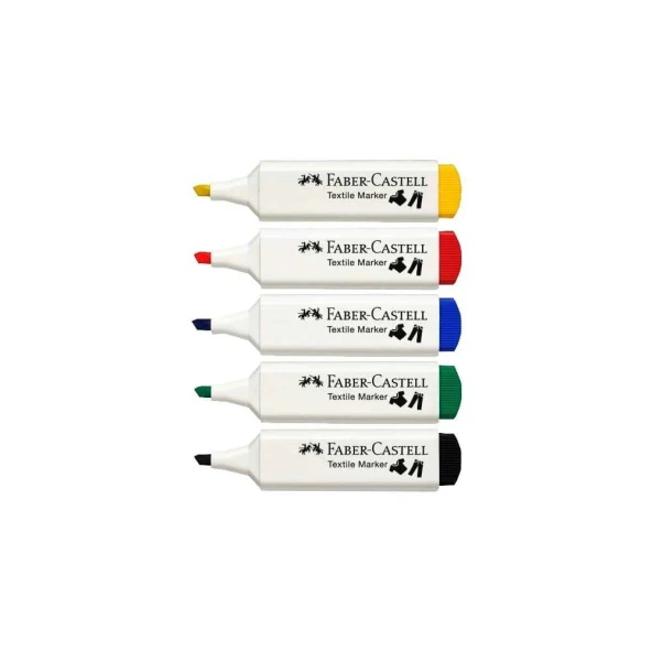 Faber-Castell Tekstil Markörü Klasik 5'li - Resim 3