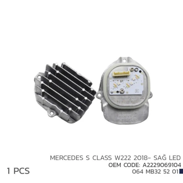 Mercedes S Class W222 2018-Sağ Led Mod A2229069104 ürün görseli 1