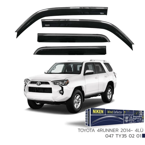 Niken Toyota 4Runner 2014- Kromlu Cam Rüzgarlığı 4 LÜ ürün görseli 1
