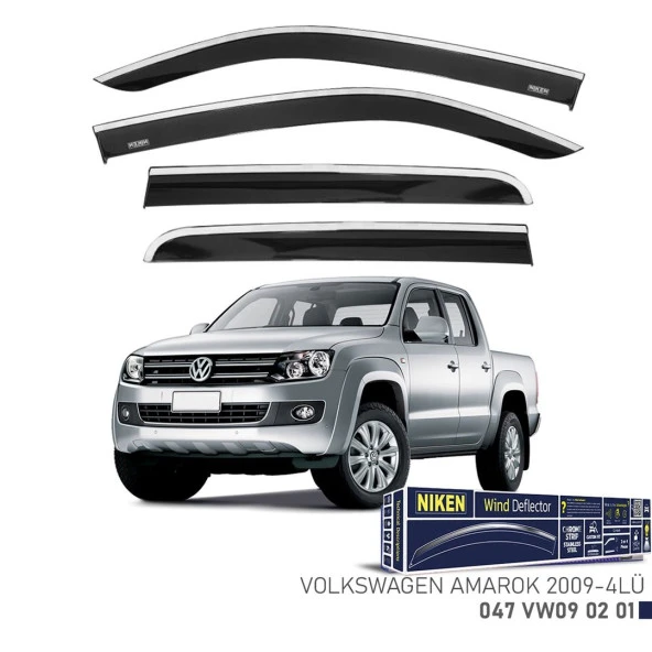 Niken VW Amarok 2009- Kromlu Cam Rüzgarlığı 4 LÜ ürün görseli 1