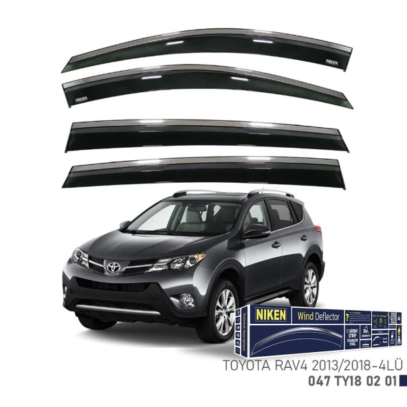 Niken Toyota Rav4 2013-2018 Kromlu Cam Rüzgarlığı 4 LÜ ürün görseli 1
