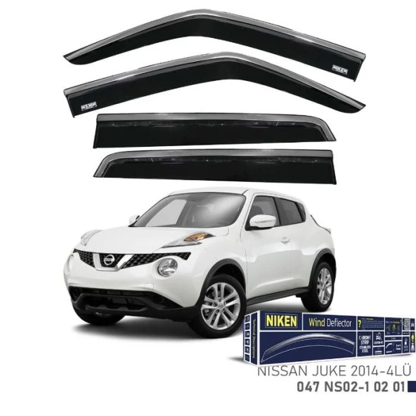 Niken Nissan Juke 2014- Kromlu Cam Rüzgarlığı 4 LÜ ürün görseli 1