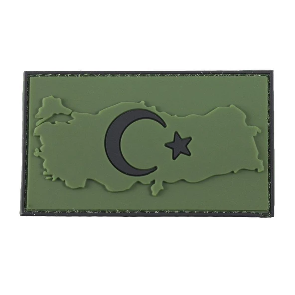 Single Sword Bayrak Plastik Kabartma Haritalı Patch - Peç - Resim 4