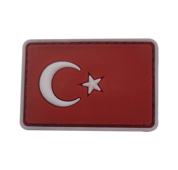Single Sword BAYRAK Plastik Patch - Peç Küçük Boy 3.5 Cm X 5 Cm - Resim 3