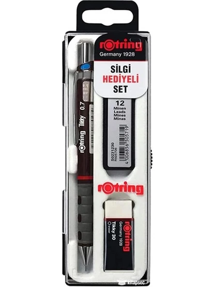 Rotring Tikky Min Silgi 3Lü Okul Seti 0.7 - Bordo ürün görseli 1