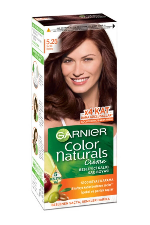 GARNIER NATUREL COLOR SAÇ BOYASI-5,25 SICAK KAHVE ürün görseli 1