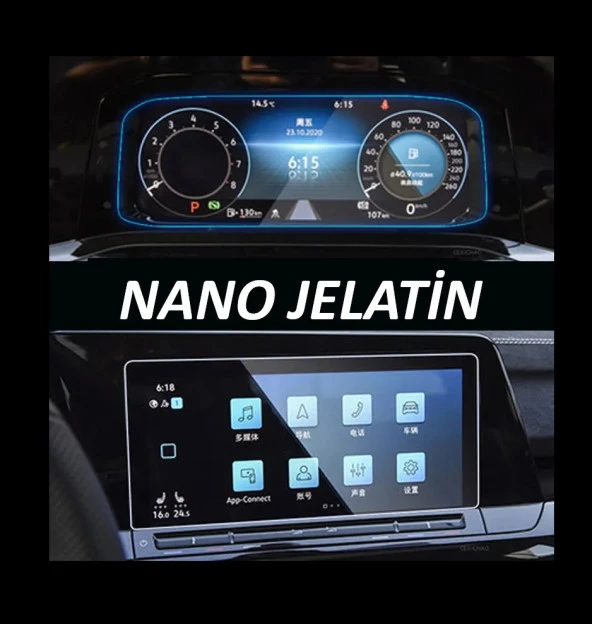 Volkswagen Golf 8 Uyumlu Navigasyon ve Cockpit İçin Uyumlu Premium Nano Koruyucu ürün görseli 1