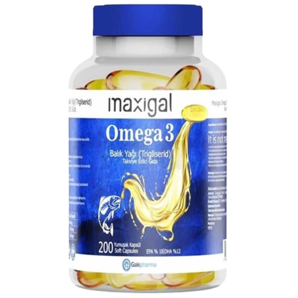 Maxigal Omega 3 200 Kapsül ürün görseli 1
