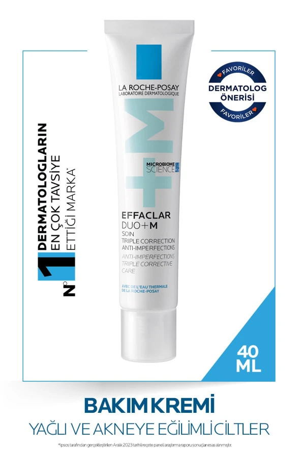 La Roche Posay Effaclar Duo+M Yağlı, Akne/Sivilce Eğilimli Ciltler için Bakım Kremi 40ml ürün görseli 1