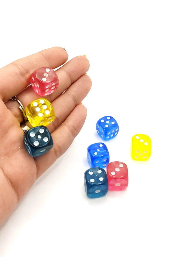 Renkli Okey Zarı , Masa Oyunları Zarı - 2 Adet ürün görseli 1
