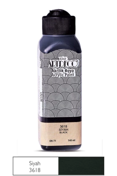 Artdeco Akrilik Boya 140Ml 3618 Siyah ürün görseli 1
