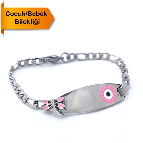Bebek Bileklik Çelik Nazar Bonvuklu Yusufçuk Model BLK-962 ürün görseli 1