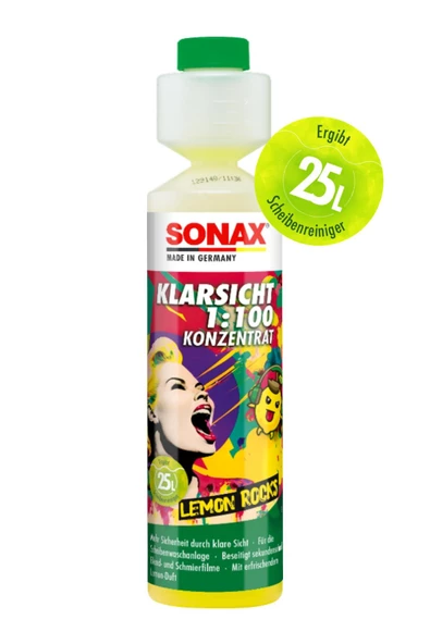 Sonax Konsantre Cam Suyu Limon 1:100  250 ML ürün görseli 1