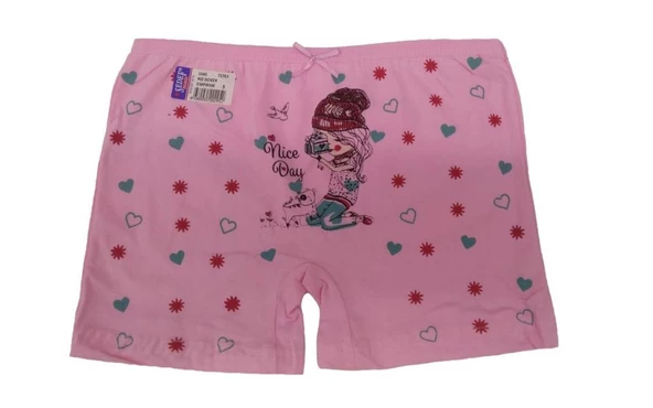 Sedef Yıldız Kız Çocuk Desenli Boxer Şort Boxer 1045 ürün görseli 1