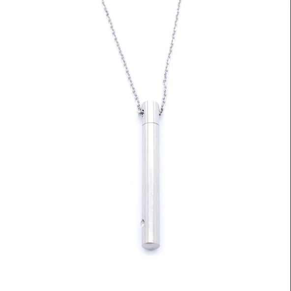 316L Çelik Oval Uzun Erkek Kolye  60 cm EKLY-107 ürün görseli 1