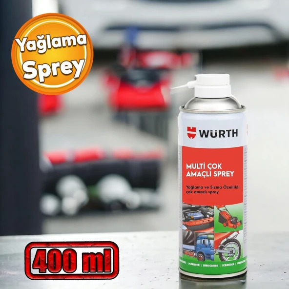 Würth Yağlayıcı Yağlama Paslanma Koruyucu Multi Çok Amaçlı Sprey 400 ml Gıcırtı Pas Giderici ürün görseli 1