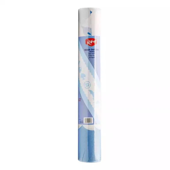 Roll-Up Tek Kullanımlık Kağıt Laminelli Masa Örtüsü - 100x150 Cm. - Deniz Desenli -16 Yaprak 1 Rulo ürün görseli 1