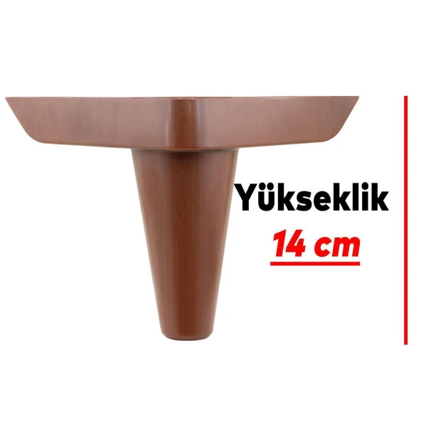 20'li Set Aspen Lüks Mobilya Koltuk Kanepe Tv Ünitesi Yükseltme Destek Ayağı 14 cm Kahve Ayakları ürün görseli 1
