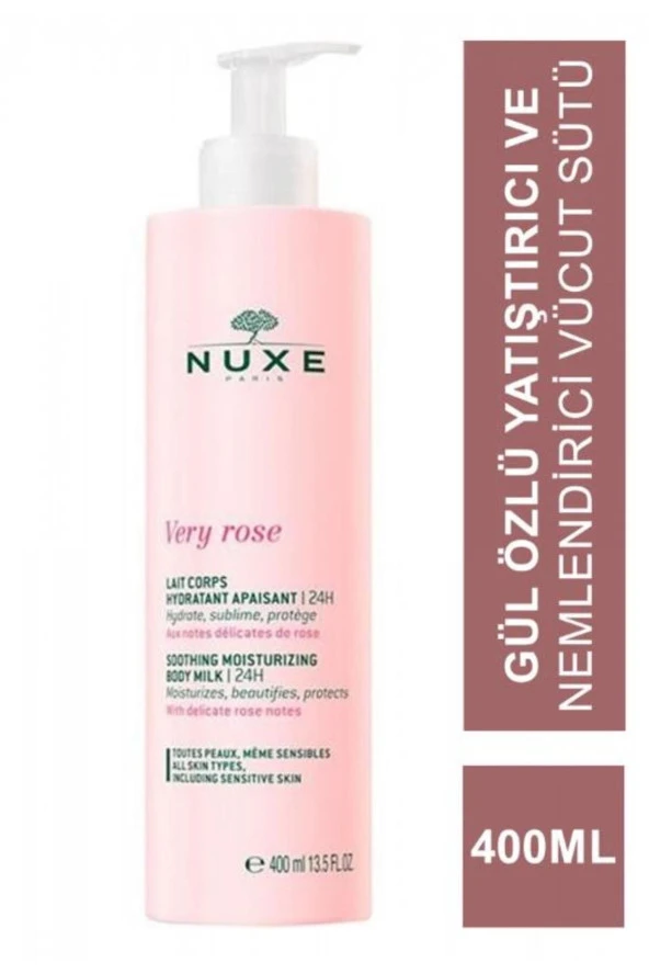 Nuxe Very Rose Soothing Moisturizing Body Milk 400 ml ürün görseli 1