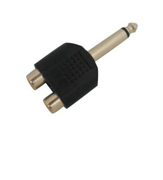 Wellhise 2RCA Dişi 6.3Mm Mono Erkek Adaptör ürün görseli 1