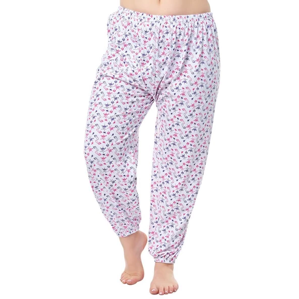 Seher Yıldız Bayan Desenli Lastikli Uzun Anne Pijama Altı 065 ürün görseli 1