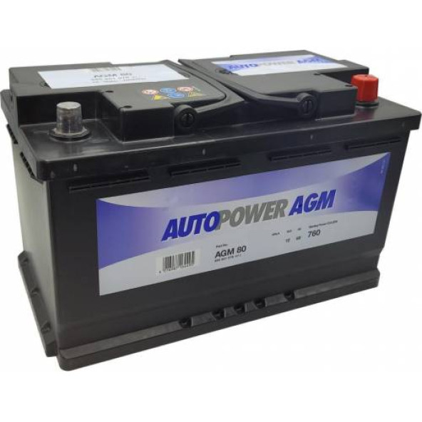 12V 80AH START STOP AGM AUTOPOWER 2022 ürün görseli 1