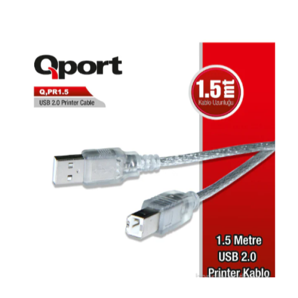Qport Q-Pr1_5 Qport Q-Pr1.5 Usb 2.0 1.5 Metre Printer Kablosu ürün görseli 1