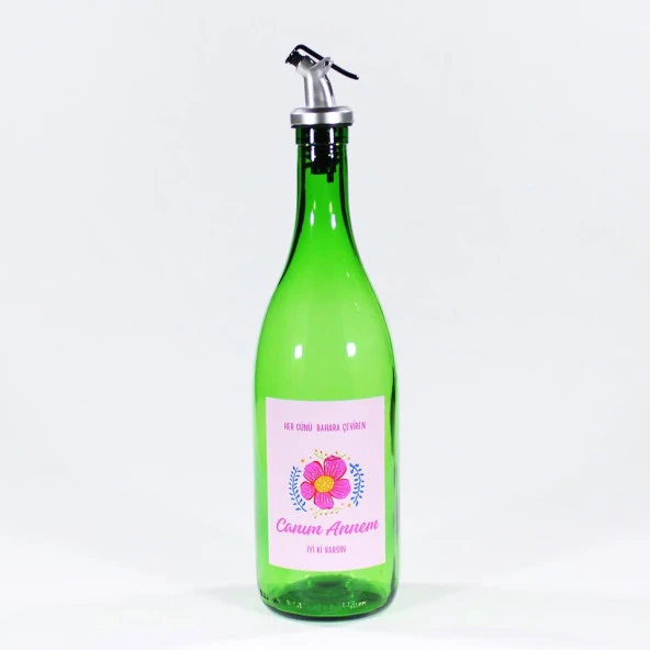 Anneler Günü Konseptli Hediyelik Yağdanlık Sosluk Sirkelik 750 ml Akıtıcılı Çimen Yeşili ürün görseli 1