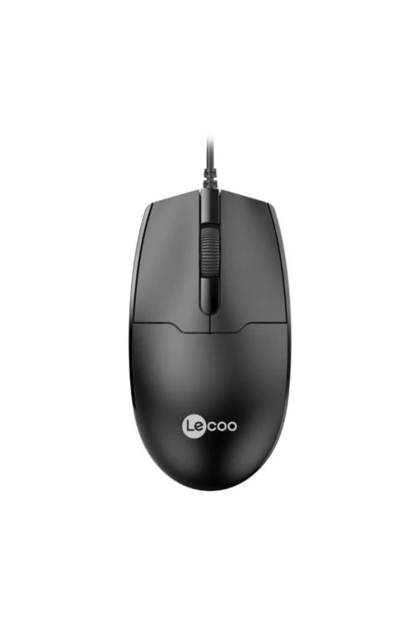 Lenovo Lecoo MS101 USB Kablolu 1200 DPI Optik Mouse Siyah ürün görseli 1
