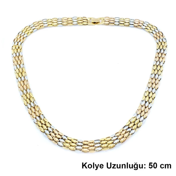 316L Çelik Üç Renkli Kadın Set SET-130 - Resim 4