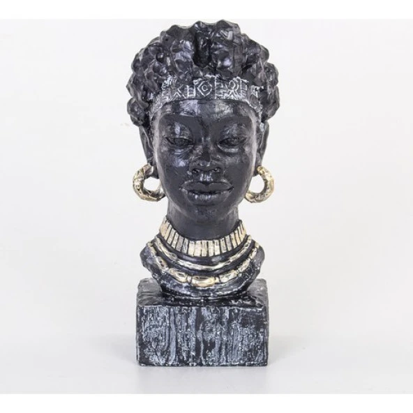 Euro Flora Afrikalı Kadın Büst 13X9X30 cm ürün görseli 1