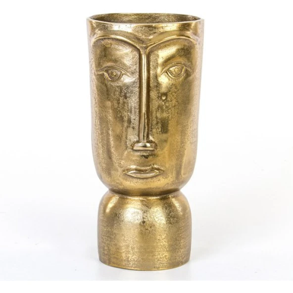 Euro Flora Metal Surat Vazo 16,5x37 Cm Dore ürün görseli 1