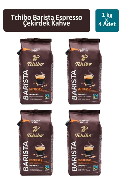 Tchibo Barista Espresso Çekirdek Kahve 1000 gr x 4 Adet ürün görseli 1