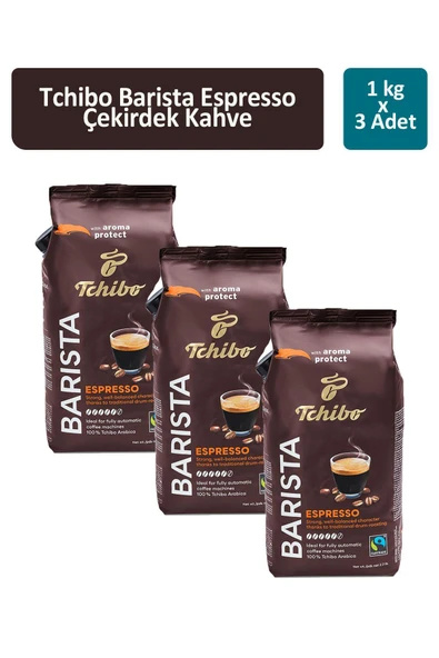 Tchibo Barista Espresso Çekirdek Kahve 1000 gr x 3 Adet ürün görseli 1